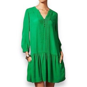 Maeve Kelly Green Drop Waist Dress 0